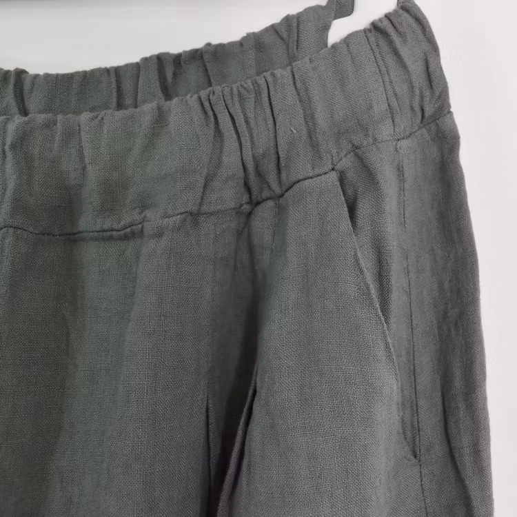 Linneshorts Fickor KAKI