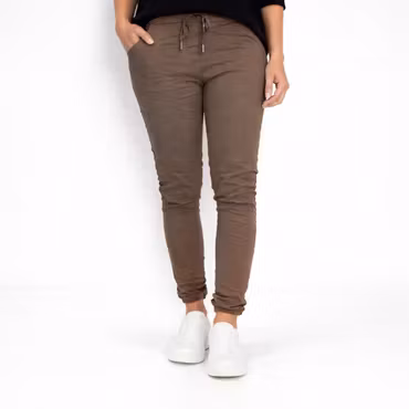 Stretchig Byxa Alva MÖRK TAUPE