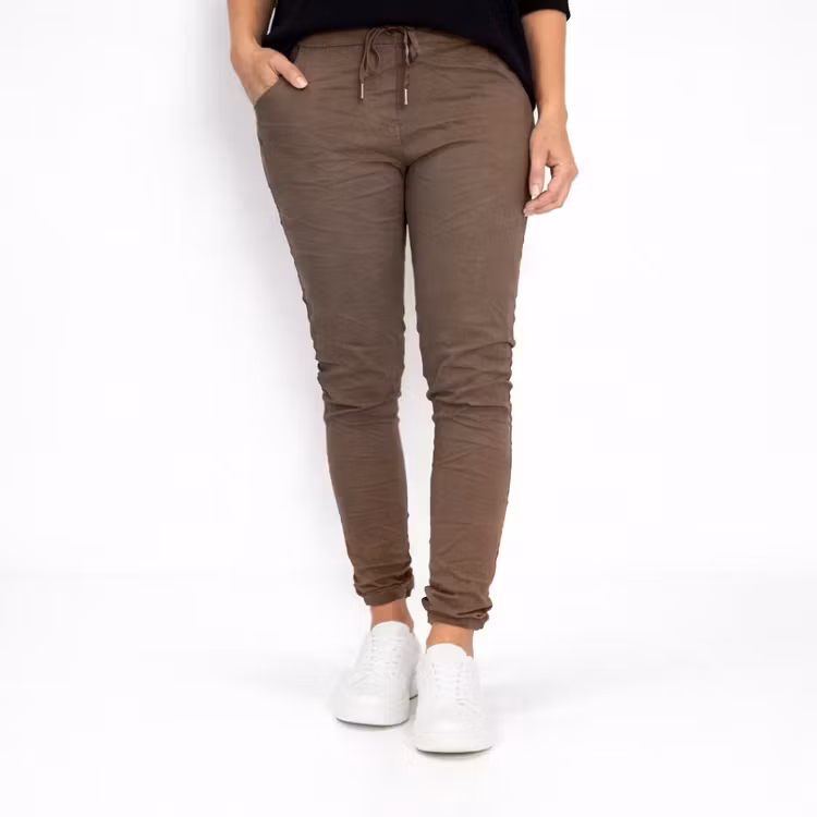 Stretchig Byxa Alva MÖRK TAUPE