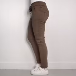 Stretchig Byxa Alva MÖRK TAUPE