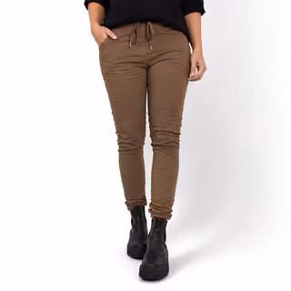 Stretchig Byxa Alva MÖRK TAUPE