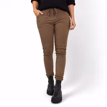 Stretchig Byxa Alva MÖRK TAUPE