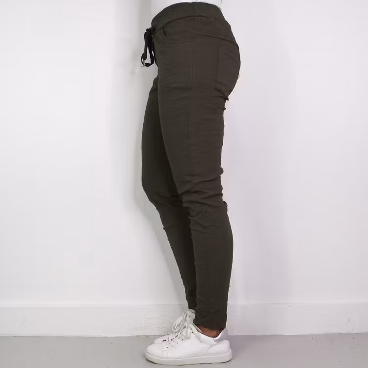 Stretchig Byxa Alva MÖRK KAKI