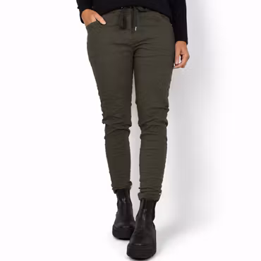 Stretchig Byxa Alva MÖRK KAKI