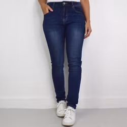 Jeans med Gylf MÖRK BLÅ - 3D Denim