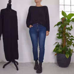 Jeans med Gylf MÖRK BLÅ - 3D Denim