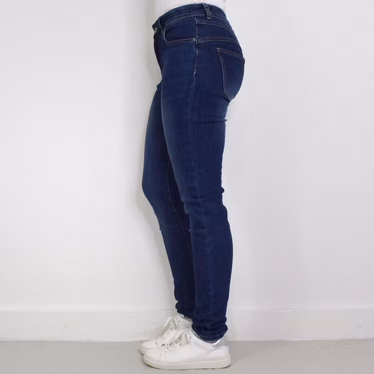 Jeans med Gylf MÖRK BLÅ - 3D Denim