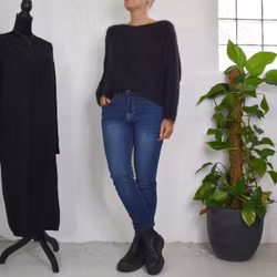 Jeans med Gylf MÖRK BLÅ - 3D Denim