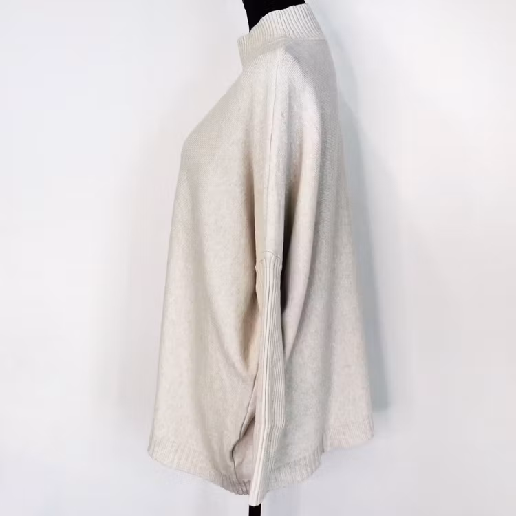 Finstickad Tröja Over Sized BEIGE - Sevenday