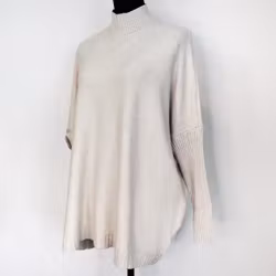 Finstickad Tröja Over Sized BEIGE - Sevenday