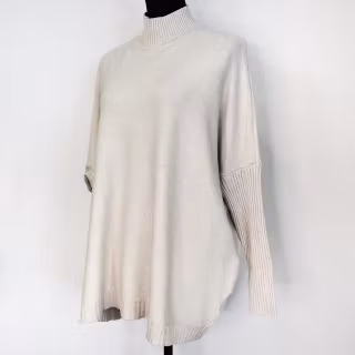 Finstickad Tröja Over Sized BEIGE - Sevenday
