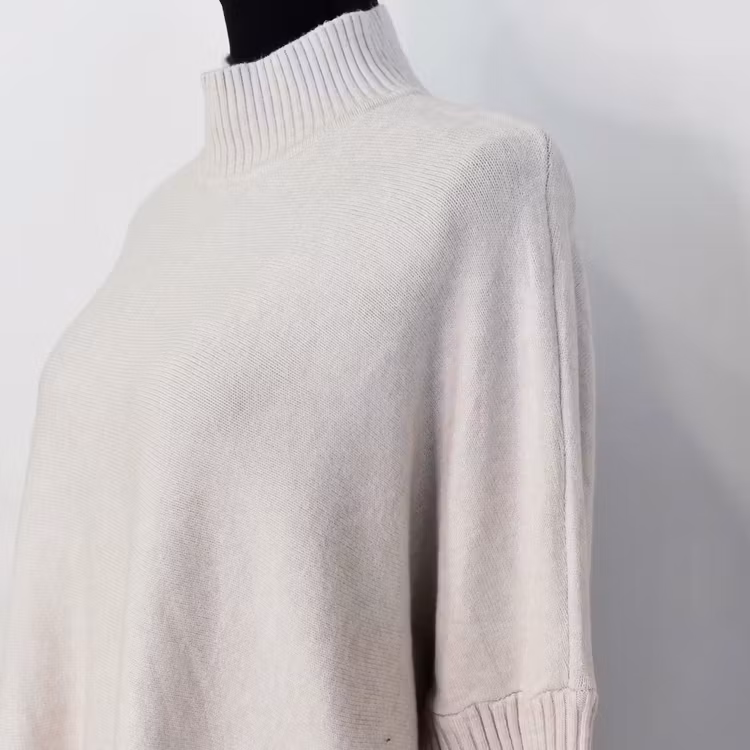 Finstickad Tröja Over Sized BEIGE - Sevenday