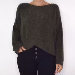 Stickad Tröja Anouk MILITARY - Marta du Chateau