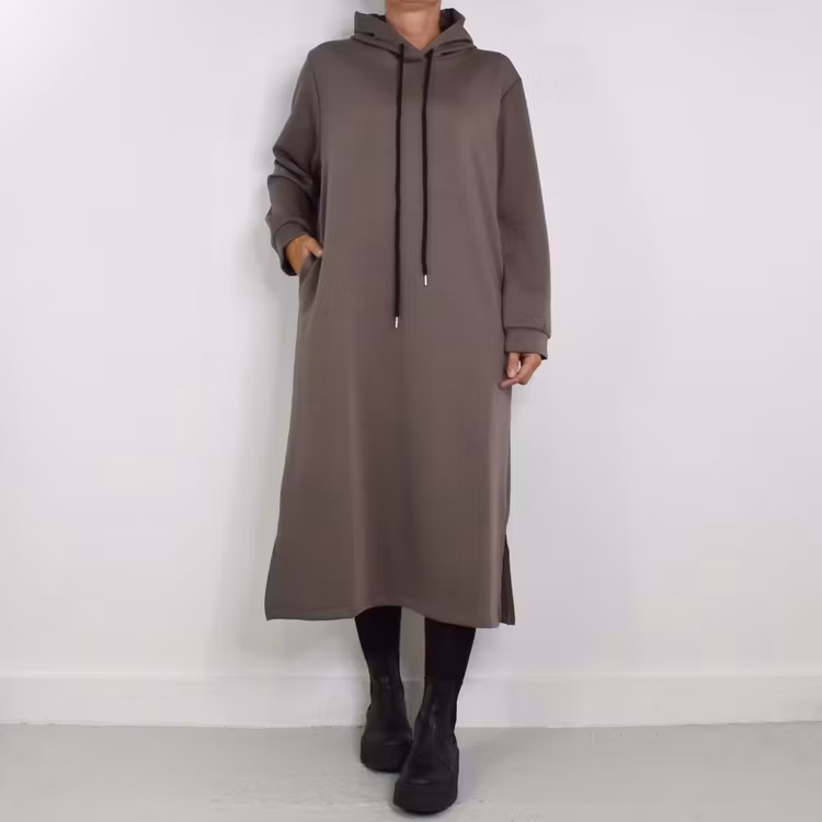 Hoodieklänning Elma TAUPE - Mix By Heart