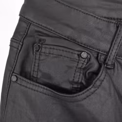 Jeans Konstskinn SVART - 3D Denim