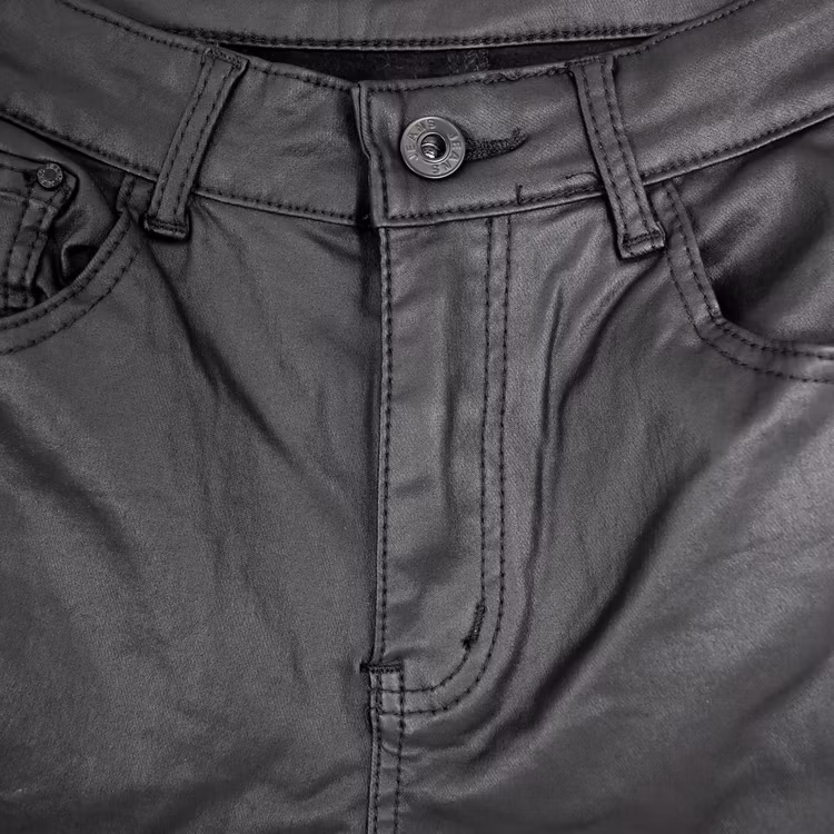 Jeans Konstskinn SVART - 3D Denim
