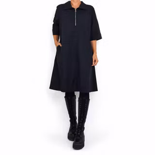 Kort Skjortklänning Zoe SVART - Camicia