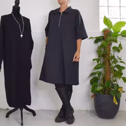 Kort Skjortklänning Zoe SVART - Camicia