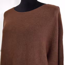 Finstickad Ponchotröja Sia BROWN - Marta du Chateau