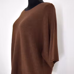 Finstickad Ponchotröja Sia BROWN - Marta du Chateau