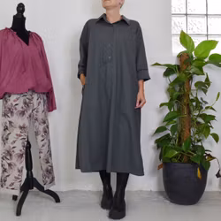 Skjortklänning Sanela GRÅ - Camicia