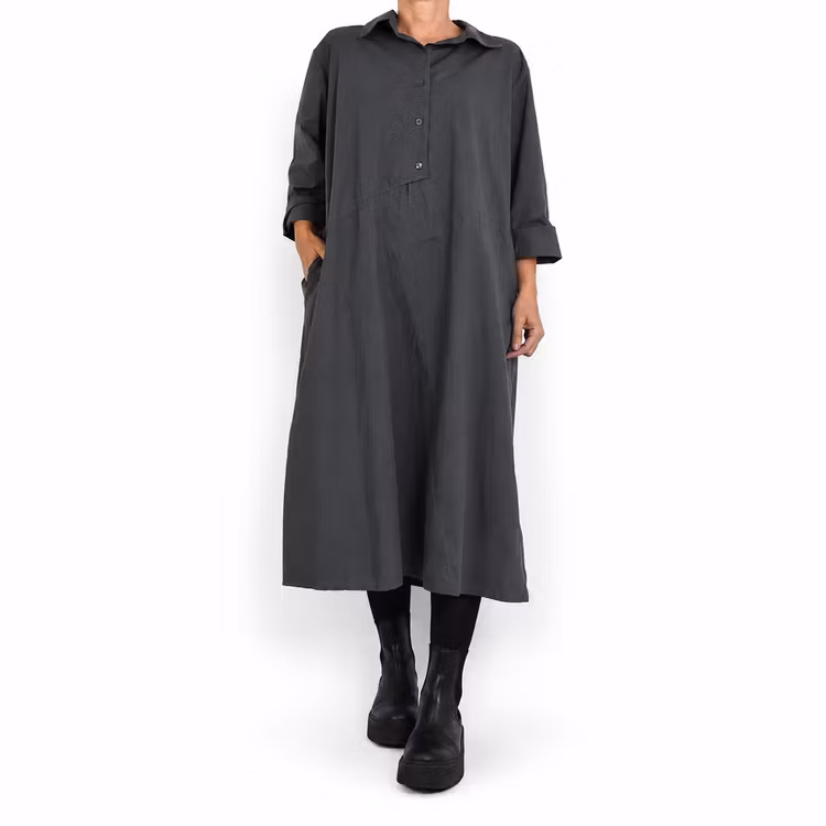 Skjortklänning Sanela GRÅ - Camicia