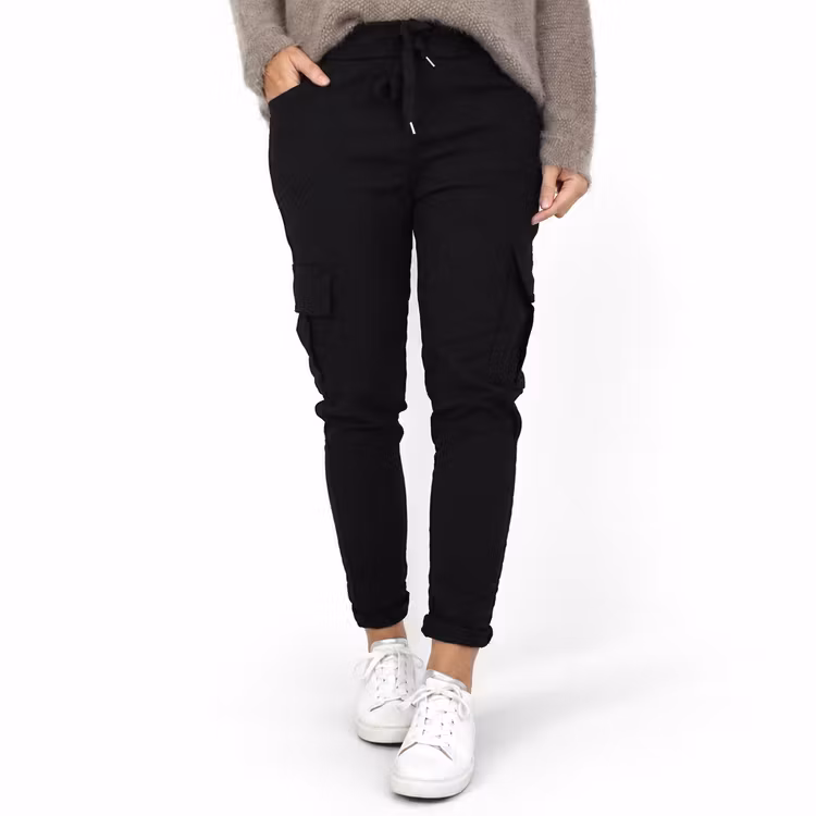 Stretchig Cargobyxa Siri SVART