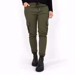 Stretchig Cargobyxa Siri MÖRK KAKI