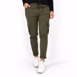 Stretchig Cargobyxa Siri MÖRK KAKI