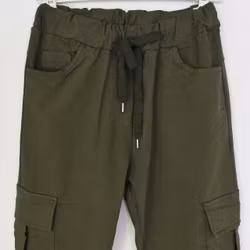 Stretchig Cargobyxa Siri MÖRK KAKI