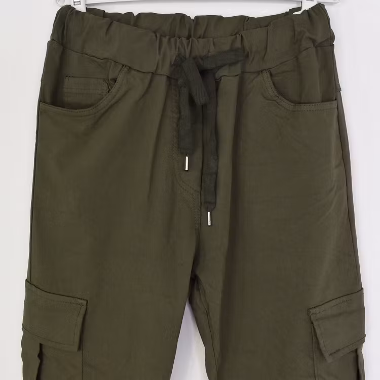 Stretchig Cargobyxa Siri MÖRK KAKI