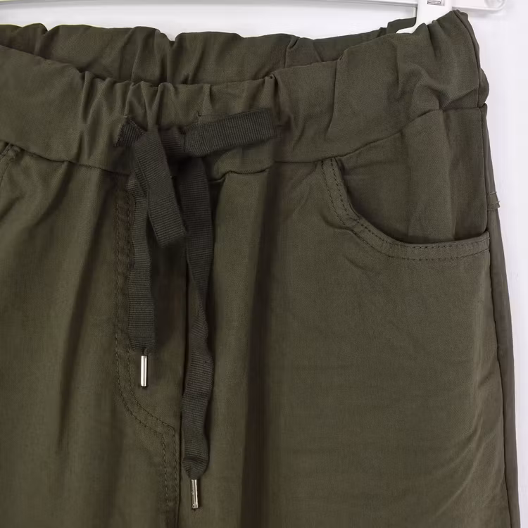Stretchig Cargobyxa Siri MÖRK KAKI