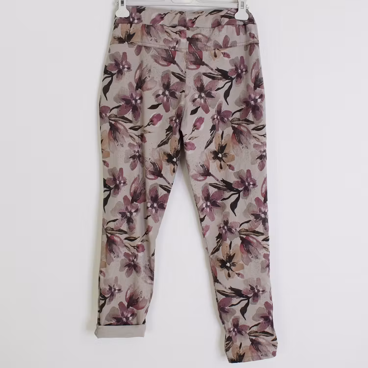 Byxa Signe Blommig BEIGE - Mix By Heart