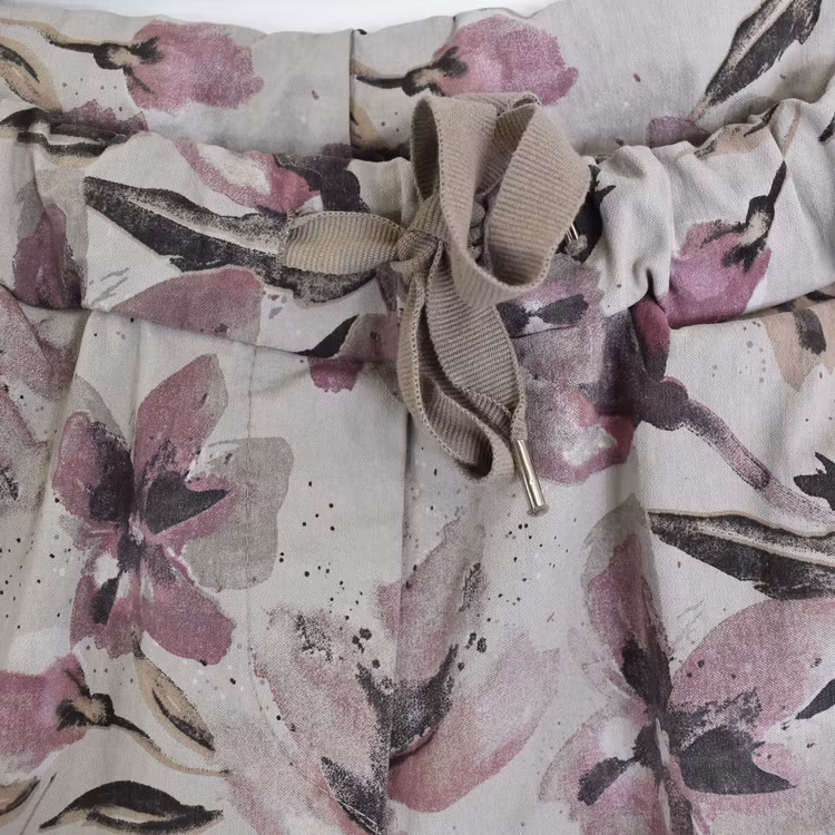 Byxa Signe Blommig BEIGE - Mix By Heart
