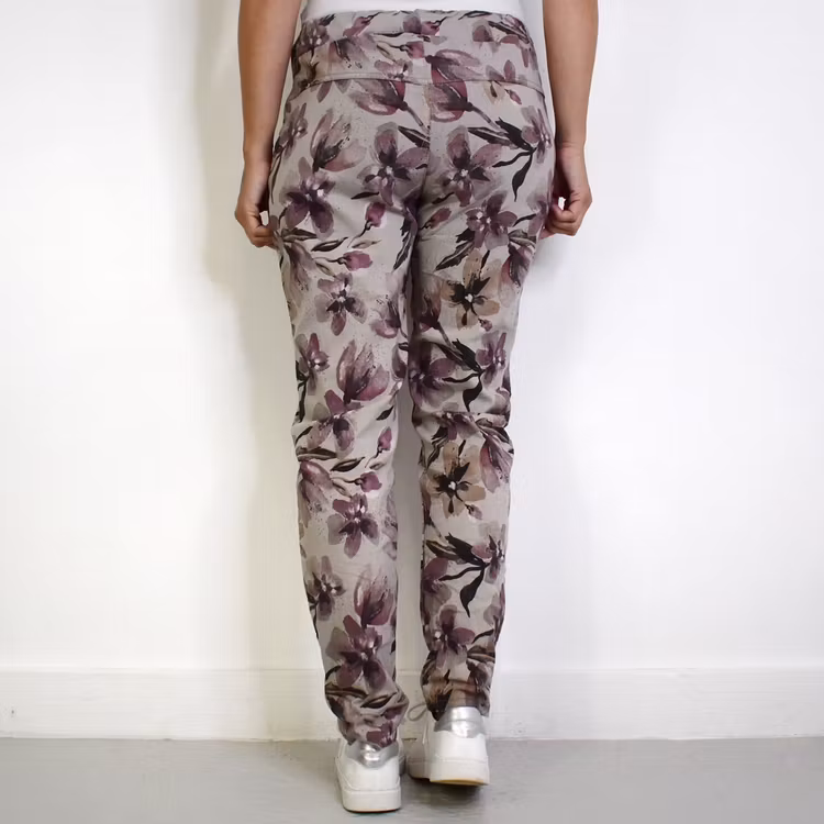 Byxa Signe Blommig BEIGE - Mix By Heart