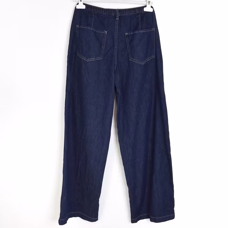 Vida Jeans Knytband MÖRKBLÅ - 3D Denim