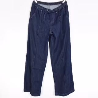 Vida Jeans Knytband MÖRKBLÅ - 3D Denim