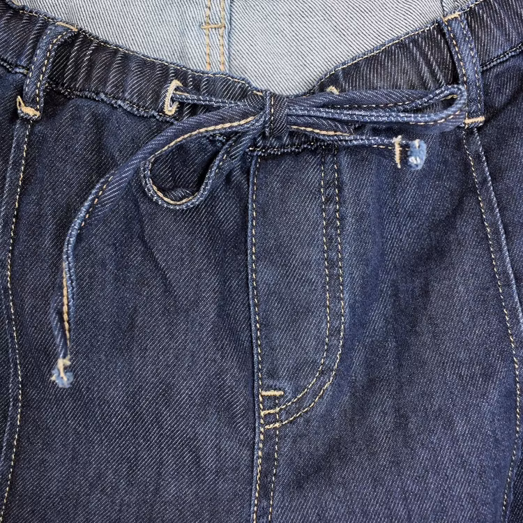 Vida Jeans Knytband MÖRKBLÅ - 3D Denim