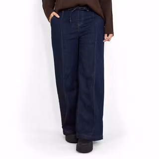 Vida Jeans Knytband MÖRKBLÅ - 3D Denim