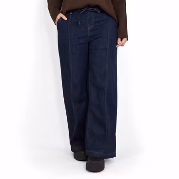 Vida Jeans Knytband MÖRKBLÅ - 3D Denim