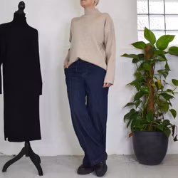 Vida Jeans Knytband MÖRKBLÅ - 3D Denim
