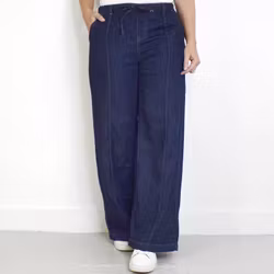 Vida Jeans Knytband MÖRKBLÅ - 3D Denim