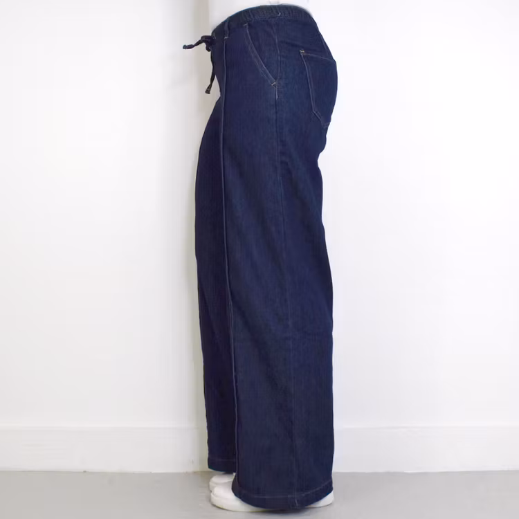 Vida Jeans Knytband MÖRKBLÅ - 3D Denim