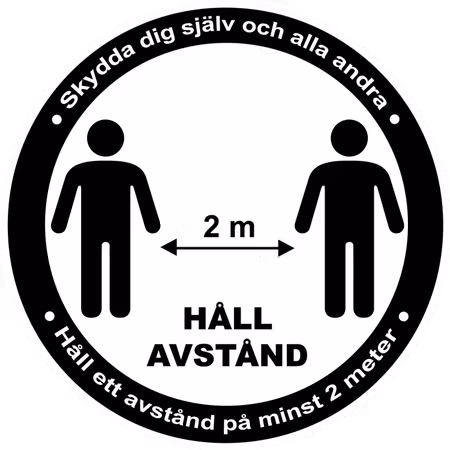 Hoodtröja Basic "Håll avstånd 2"