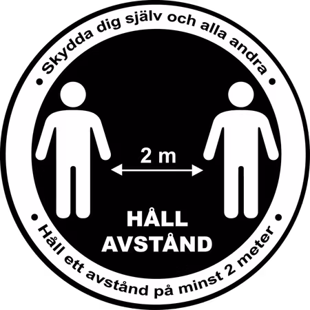 Dam T-shirt Classic "Håll avstånd" FYNDHÖRNA