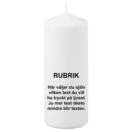 Blockljus 19 "Egen text"