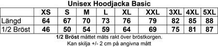 Svart HOODJACKA "Black Jack" v.bröst & rygg