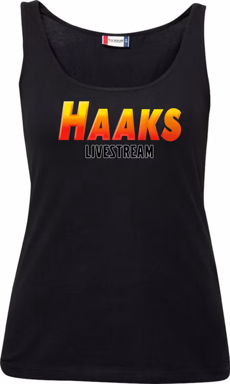 Svart Dam Tank Top "HAAKS Livestream"