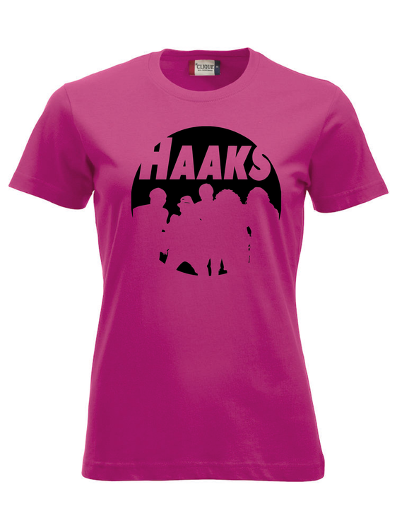 Cerise Dam T-shirt "HAAKS Siluett" svart