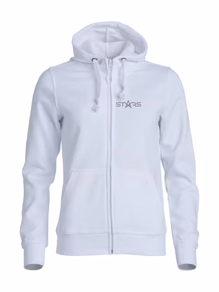 Vit Dam Hoodjacka "ALLSTARS" rygg